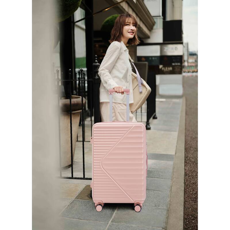 3 PCS in ABS Spinner Wheel Luggage, TSA Combination Lock for Big and Middle Size