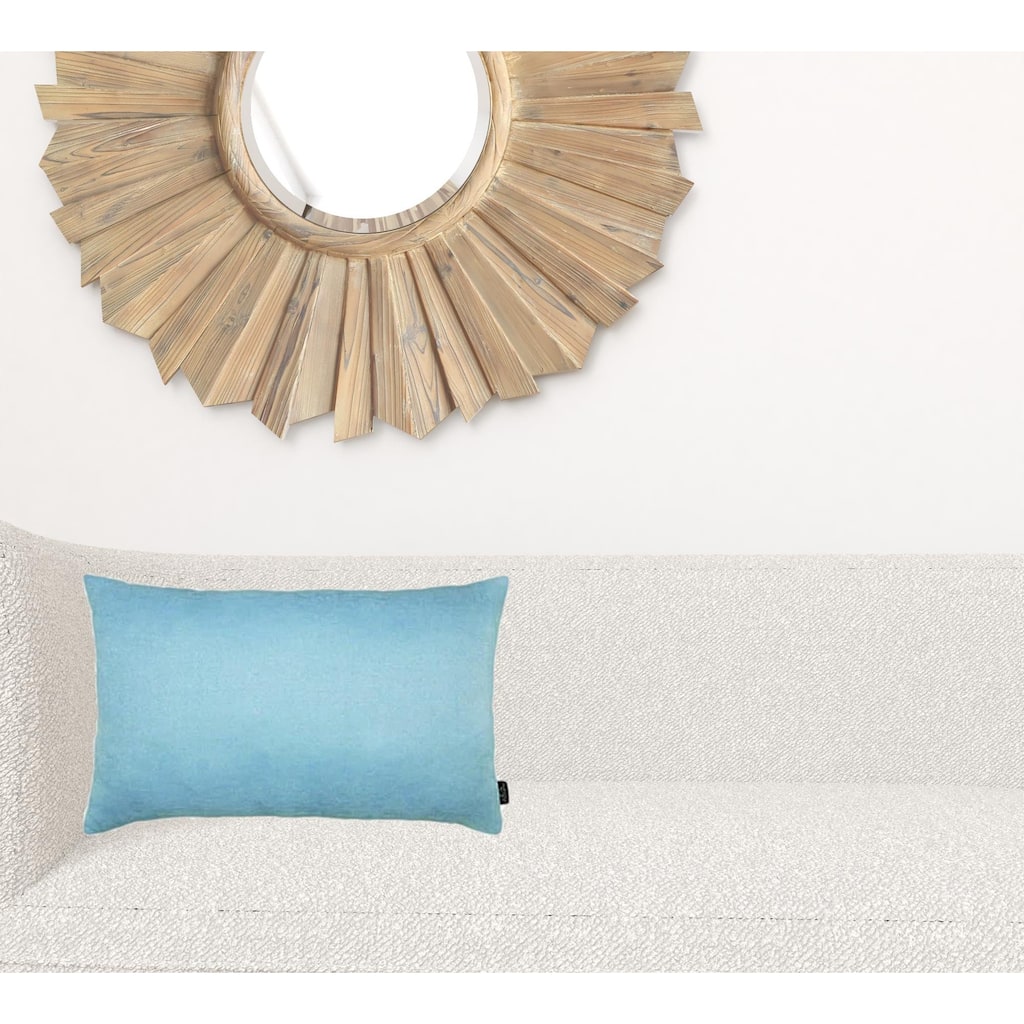 HomeRoots Set Of Two 12" X 20" Sky Blue Polyester Zippered Pillow Cover