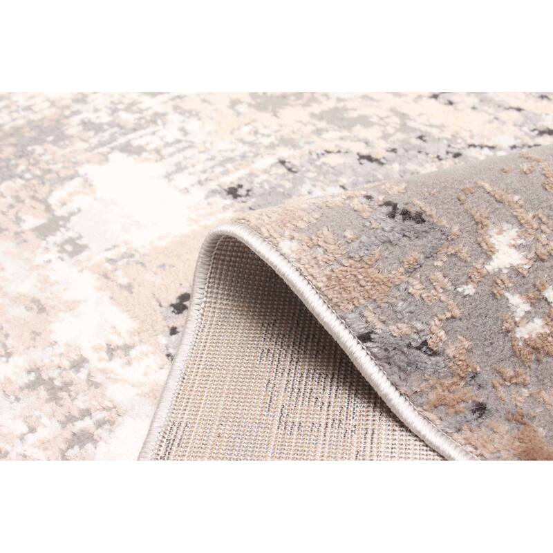 ECARPETGALLERY Machine Made Bronte Taupe Area Rug