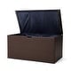 preview thumbnail 56 of 61, Outdoor 52.75"W 140 Gallon Patio Oversize Wicker Storage Bench Deck Box - 52.75"W x 29"D x 26"H