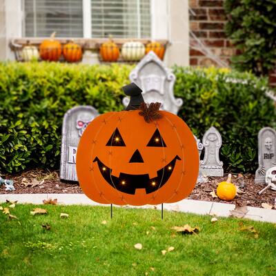 Glitzhome Halloween Yard Stake & Standing & Hanging Decor(Partially with LED lights)