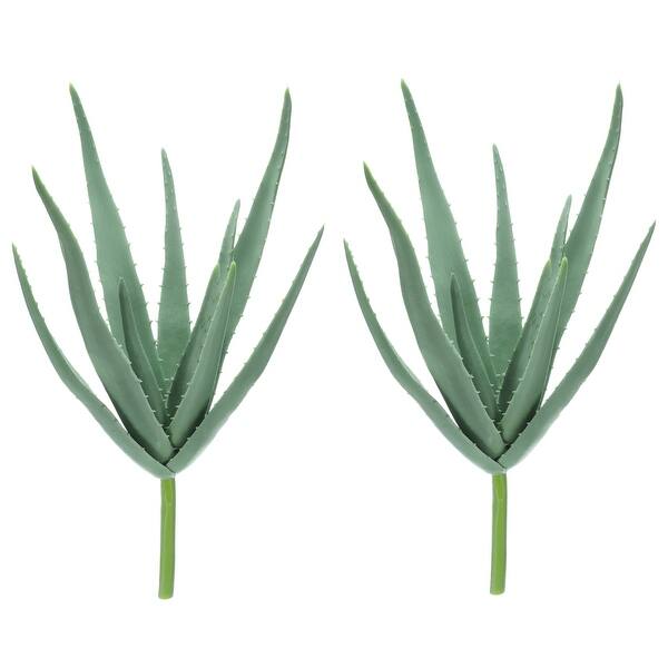 Artificial Plants, 2 Pack Plastic Fake Plants Faux Aloe Plant Unpotted -  Green - Bed Bath & Beyond - 41635237