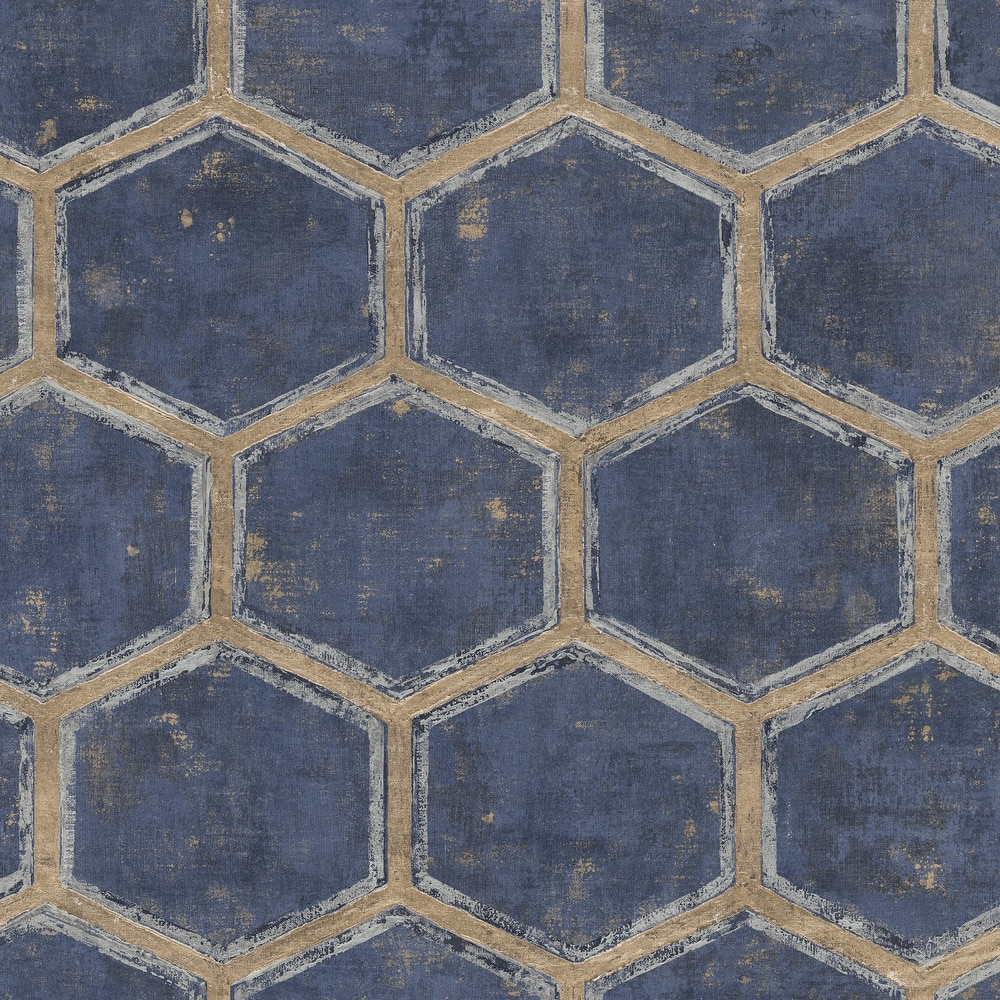 Seabrook Designs Wright Faux Honeycomb Unpasted Wallpaper