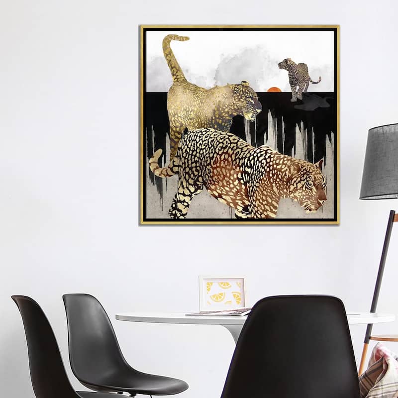 iCanvas "Minimal Leopards" by SpaceFrog Designs Framed Canvas Print