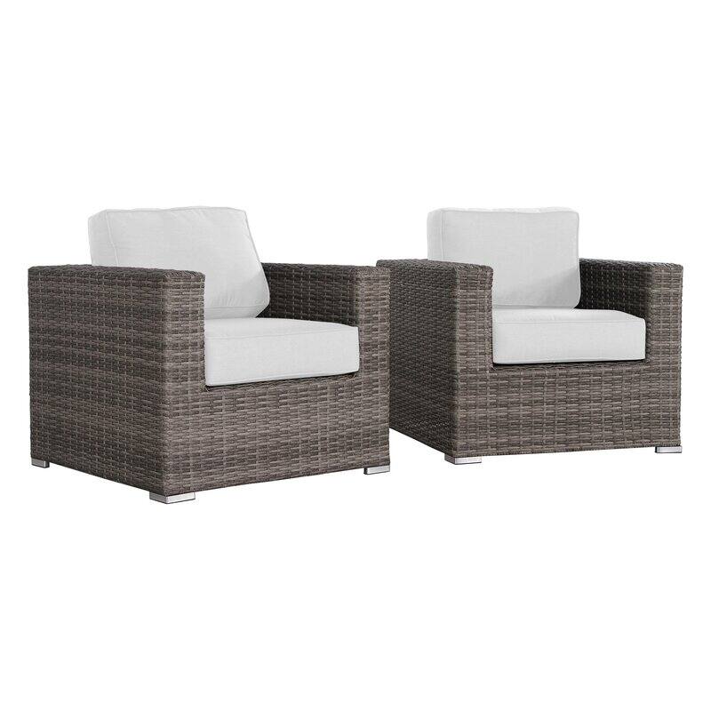 Resort Grade Club Patio Chair with Sunbrella Cushions - White