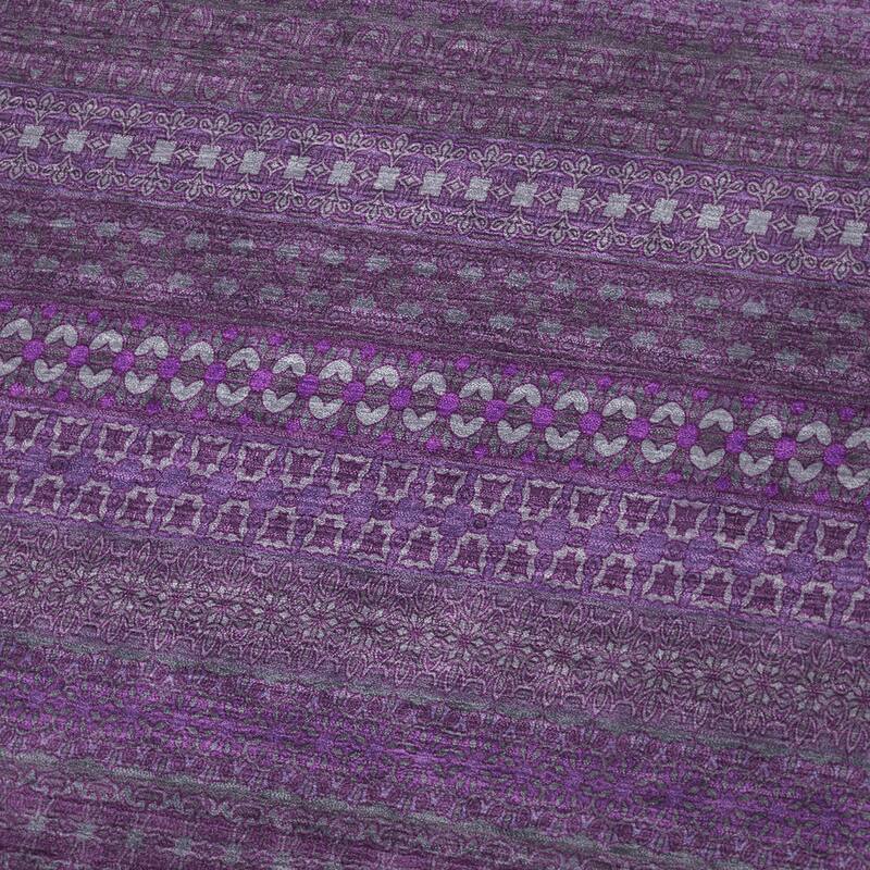 Premium Machine Washable Boho Stripes Sherpa Throw Blanket