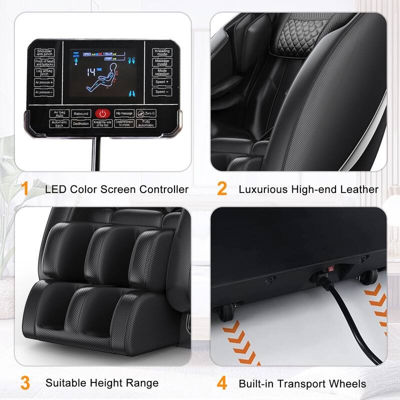 2025 3D Full Body Massage Chair w/Air Pressure and Zero Gravity (180LBS/6.1FT Capacity)