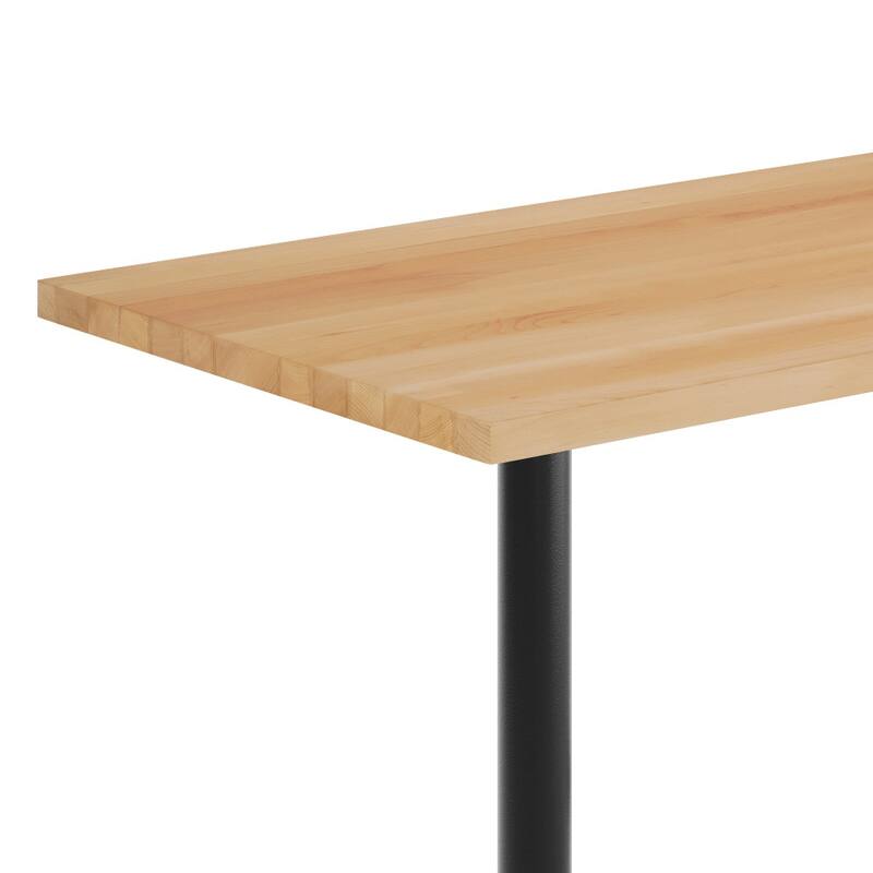 Rectangular Solid Wood Commercial Tabletop with 22" x 22" Dining Height X-Base