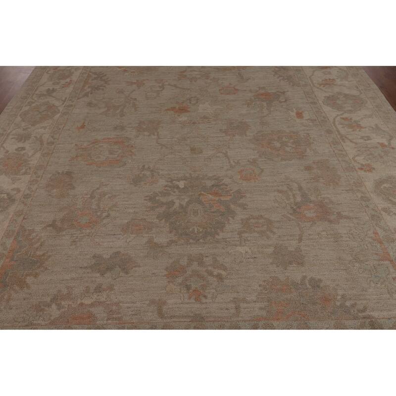 Oushak Turkish Area Rug Vegetable Dye Handmade Wool Carpet - 8'3"x 9'8"