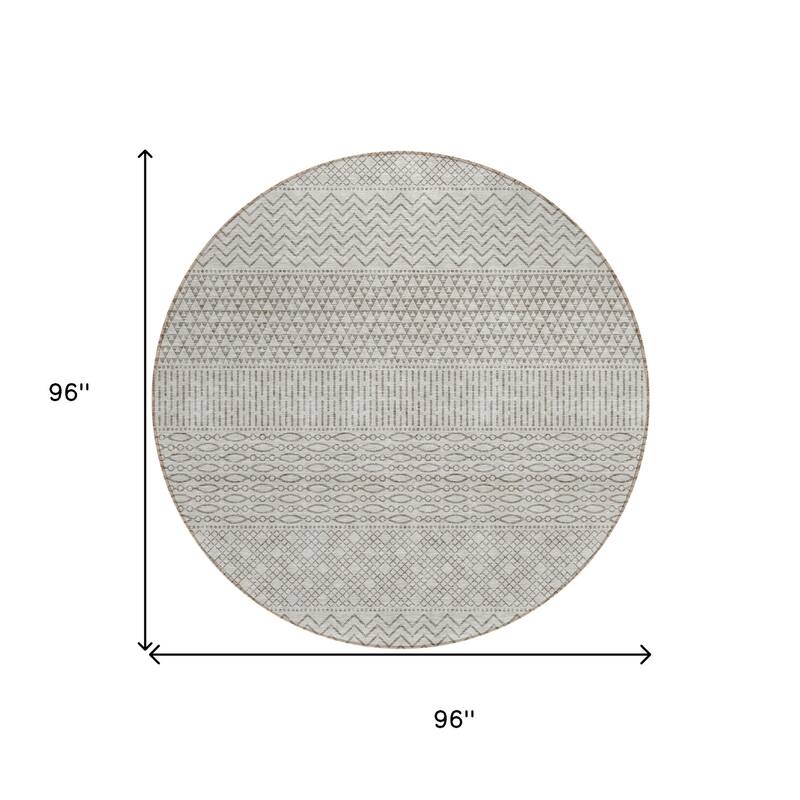 HomeRoots Chevron Modern Rectangle Outdoor Rug
