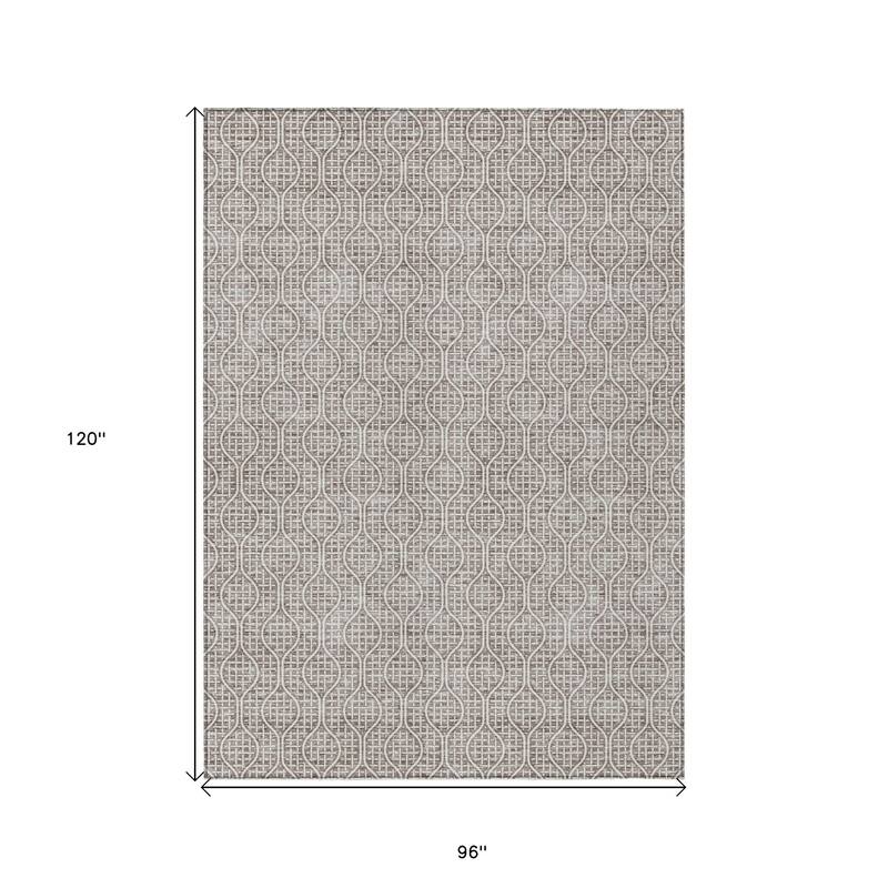 HomeRoots Geometric Transitional Rectangle Outdoor Rug