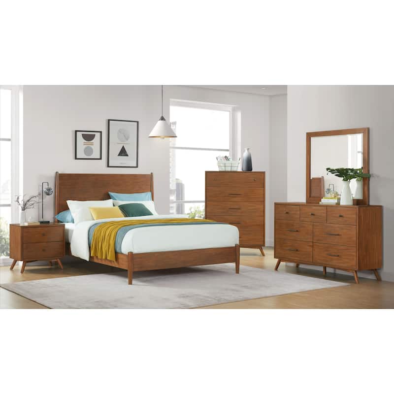 Mid-Century Modern Panel Bed