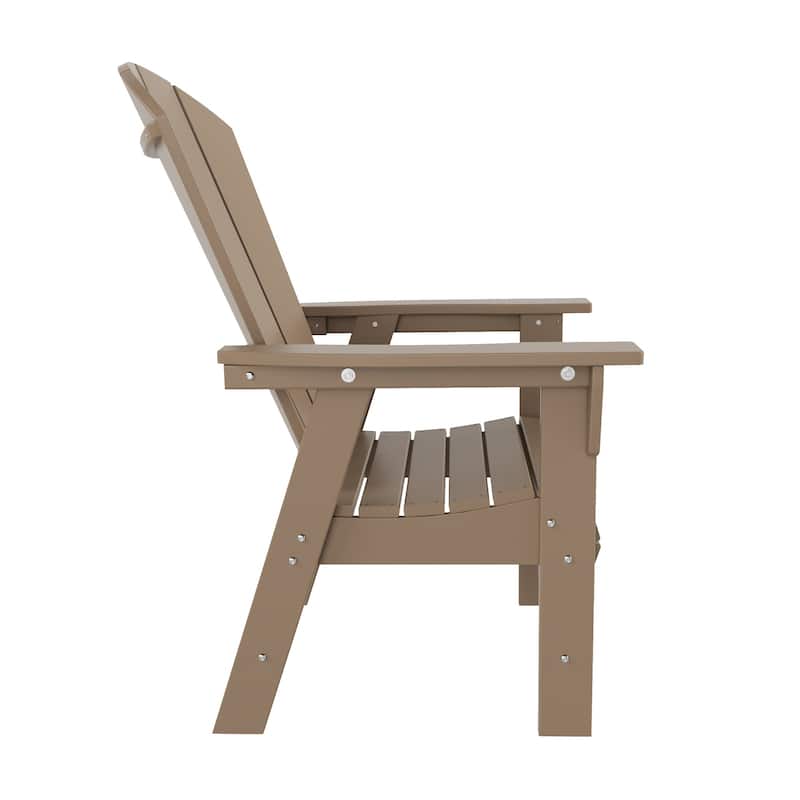 Laguna Hdpe All Weather Outdoor Patio Square Adirondack Dining Chairs Set (5-Piece Set)