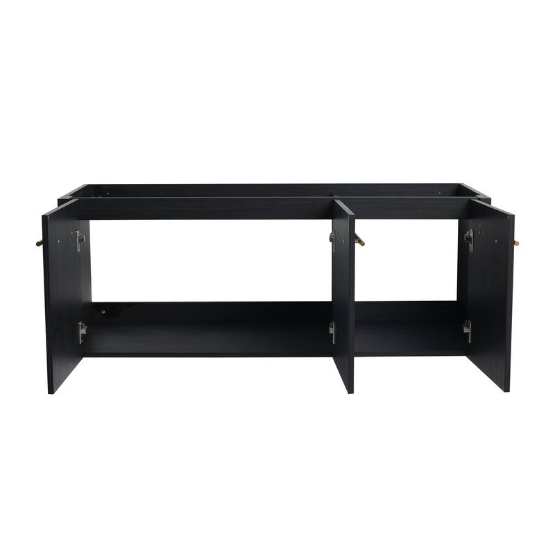 Modern Floating 24-Inch Bathroom Vanity Cabinet, Black Chestnut with Ample Storage, No Top Sink Included