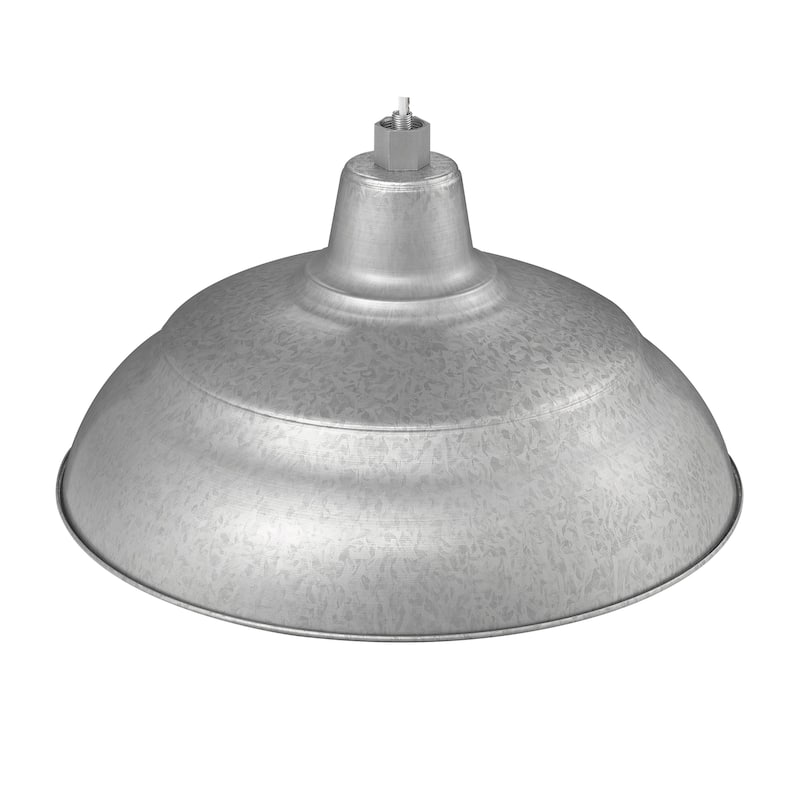 R Series 1-Light Warehouse Shade - Galvanized - 17