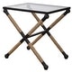 preview thumbnail 5 of 3, Uttermost 24983 Braddock 16" Wide Glass Top Iron Side Table with
