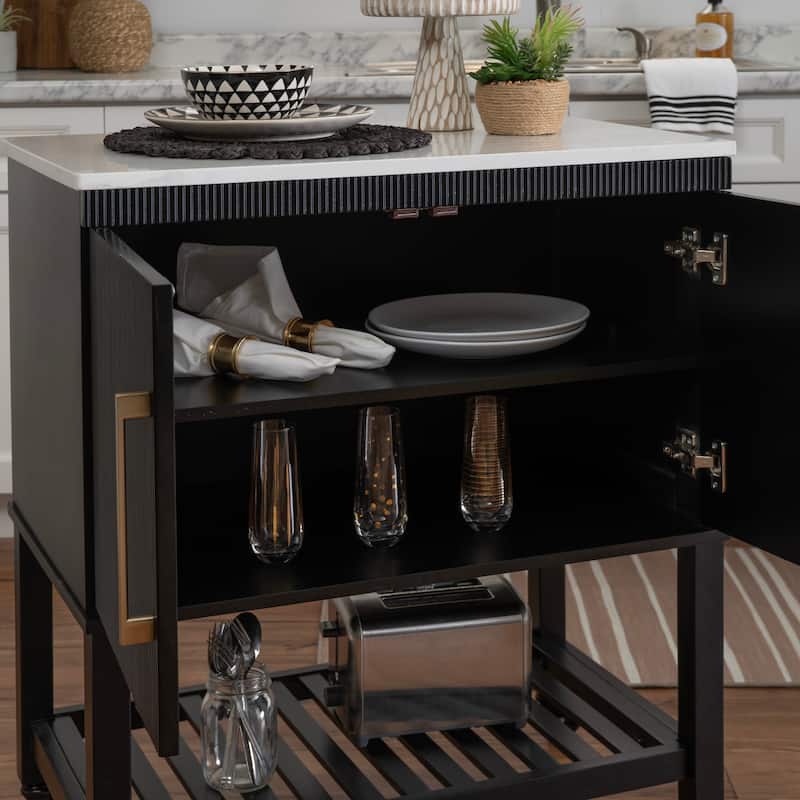 Kolton Kitchen Cart - 30"W x 18"D x 35.5" H