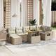 Option Beige+Cream-3 middle+3 corner+footrest+table
