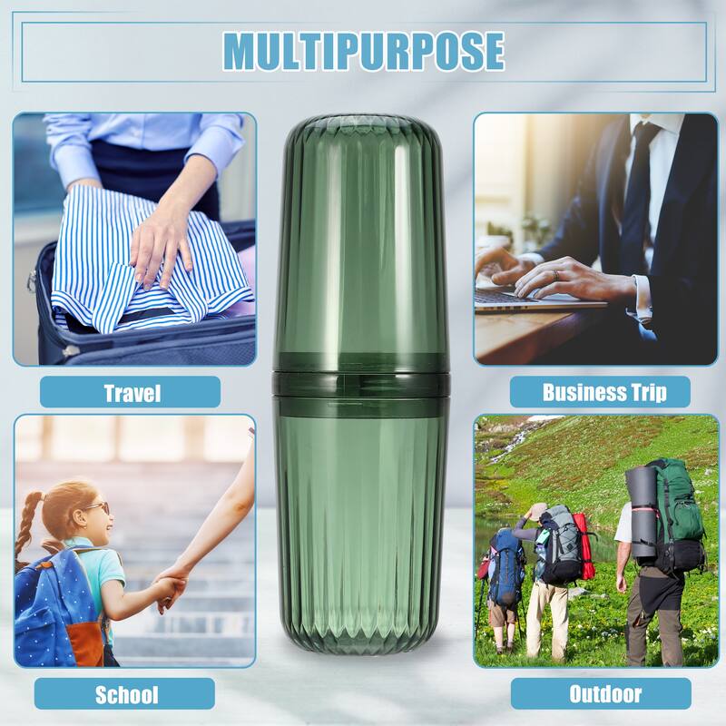 Clear Toothbrush Travel Case, PET, Lightweight Traveling Toothbrush Holders Case, 8.27"x2.76"