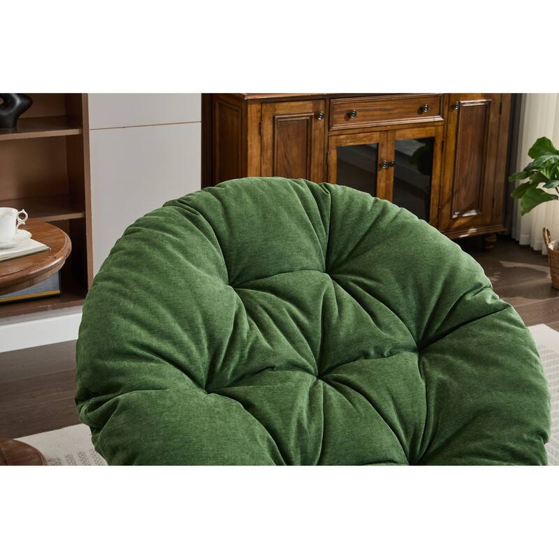Oversized Swivel Accent Chair, 360-Degree Swivel Barrel Chair, Papasan Chair for Living Room and Bedroom Comfort