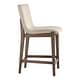 preview thumbnail 4 of 7, Uttermost Klemens Light Walnut and Neutral Linen Counter Stool
