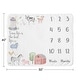 preview thumbnail 4 of 4, Farm Animals Boy or Girl Baby Monthly Milestone Blanket - Watercolor Farmhouse Barn Horse Cow Sheep Pig Farm Life Gender Neutral
