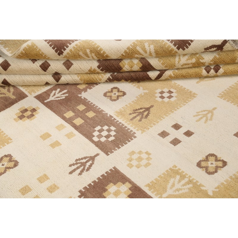 Tribal Geometric Gabbeh Kashkoli Oriental Area Rug Wool Hand-knotted - 6'4" x 9'7"