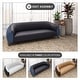 preview thumbnail 6 of 13, Opula Modern 3 Seater Vegan Leather Sofa Armchair in Solid Wood Frame with High Density Foam Cushions and Metal Legs Couch
