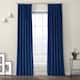 Porch & Den Riedweg Plush Velvet Curtain - 50 X 96 - Pisces Blue