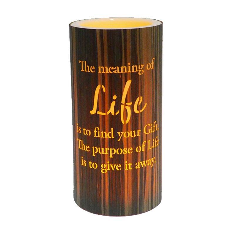 Led With Text- Life Candle