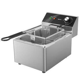 Electric Deep Fryer Countertop Deep Fryer with Basket and Lid Capacity ...
