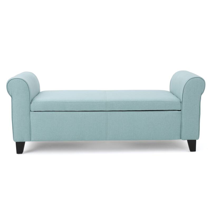 Hayes Upholstered Storage Ottoman Bench by Christopher Knight Home