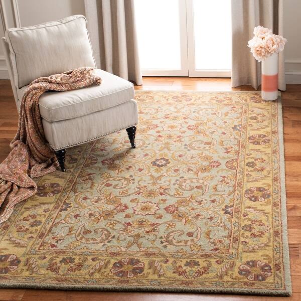 Shop Safavieh Handmade Heritage Traditional Kerman Grey Gold Wool Rug Overstock 7347943