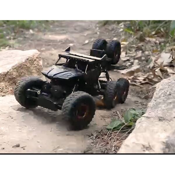 slide 2 of 7, Black RC Cars Remote Control Car Off Road Monster Truck Rock Crawler Terrian Hobby Truck Black - 8-11 Years