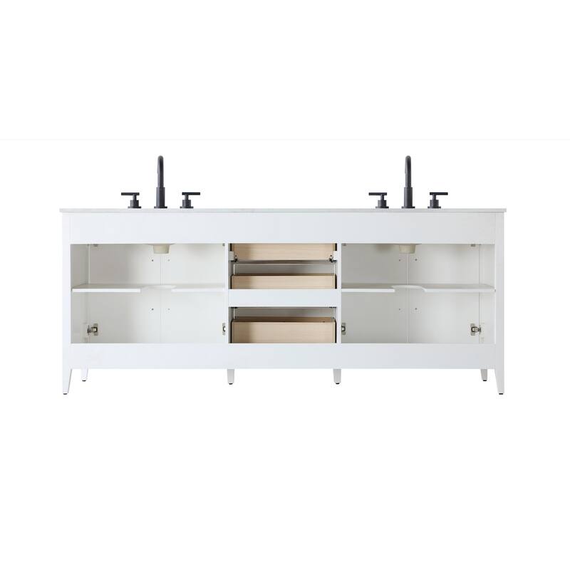 Elegant Lighting VF29384D Millie 84" Free Standing Double Basin Vanity