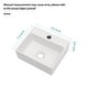 preview thumbnail 8 of 6, White Ceramic Rectangular Wall Mounted Bathroom Sink with Faucet Hole