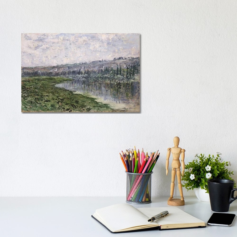 iCanvas "The Seine and the Hills of Chantemsle, 1880 " by Claude Monet Canvas Print