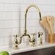 preview thumbnail 20 of 25, English Country Bridge Kitchen Faucets with Brass Sprayer