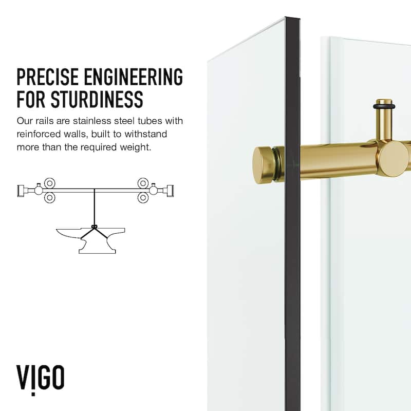 VIGO Elan E-Class Frameless Sliding Shower Enclosure