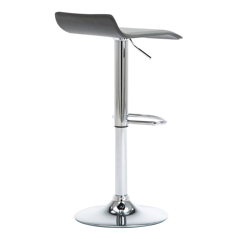 Faux Leather Upholstered Adjustable Barstools Airlift Counter Bar Pub Height Stools Set of 2