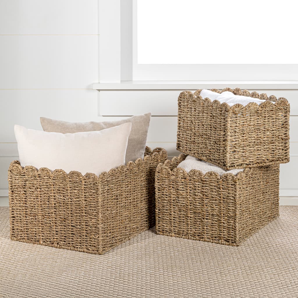 Arden Cottage Rectangular Organizing Storage Baskets (Set 3)