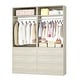 preview thumbnail 41 of 76, Kyrvo Freestanding Closet System with 3 Wooden Drawers ＆ Hanging Rod ＆ Storage Shelf, Modular Walk-in Closet Organizer Wardrobe