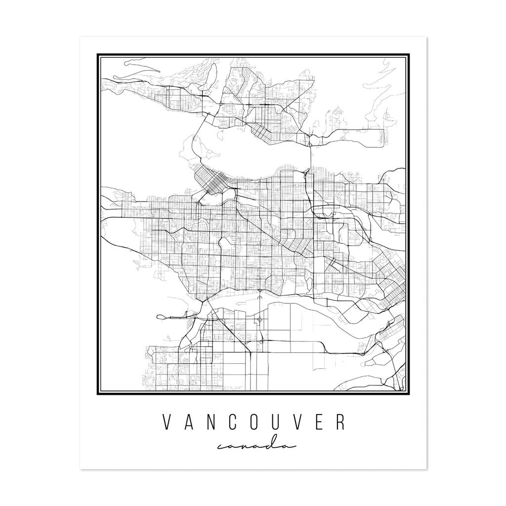 Vancouver Canada Vancouver Canada Street Map Maps Art Print/Poster