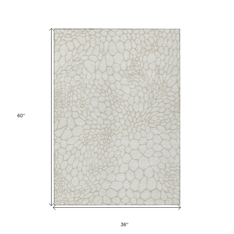 HomeRoots Geometric Transitional Rectangle Outdoor Rug