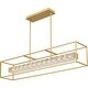 preview thumbnail 4 of 8, Dazzle Integrated LED Soft Gold Linear Chandelier