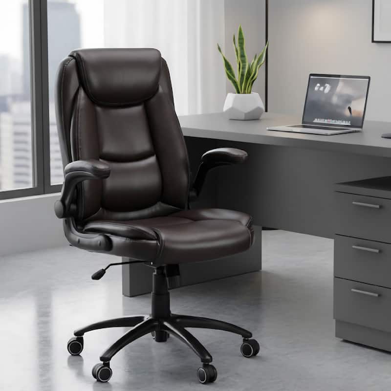 High-Back Executive Office Chair Wide Reclining Seat