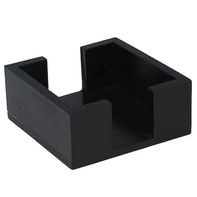 Black Square Coaster Holder for 4" Square Coasters - Multi