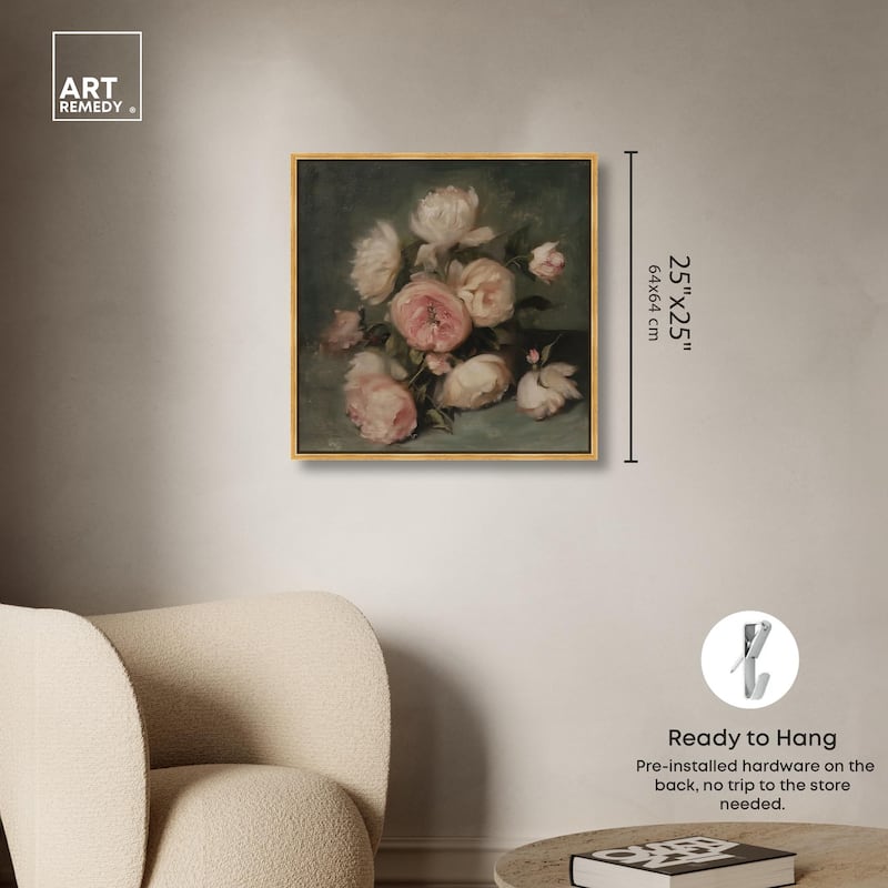 Roses in Shadow I Canvas by Art Remedy