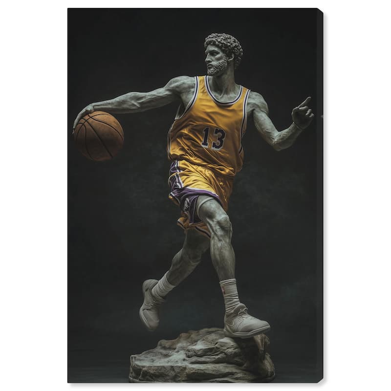 Basketball Sculpture II Canvas by Art Remedy, Gallery Wrapped - 30" x 45"