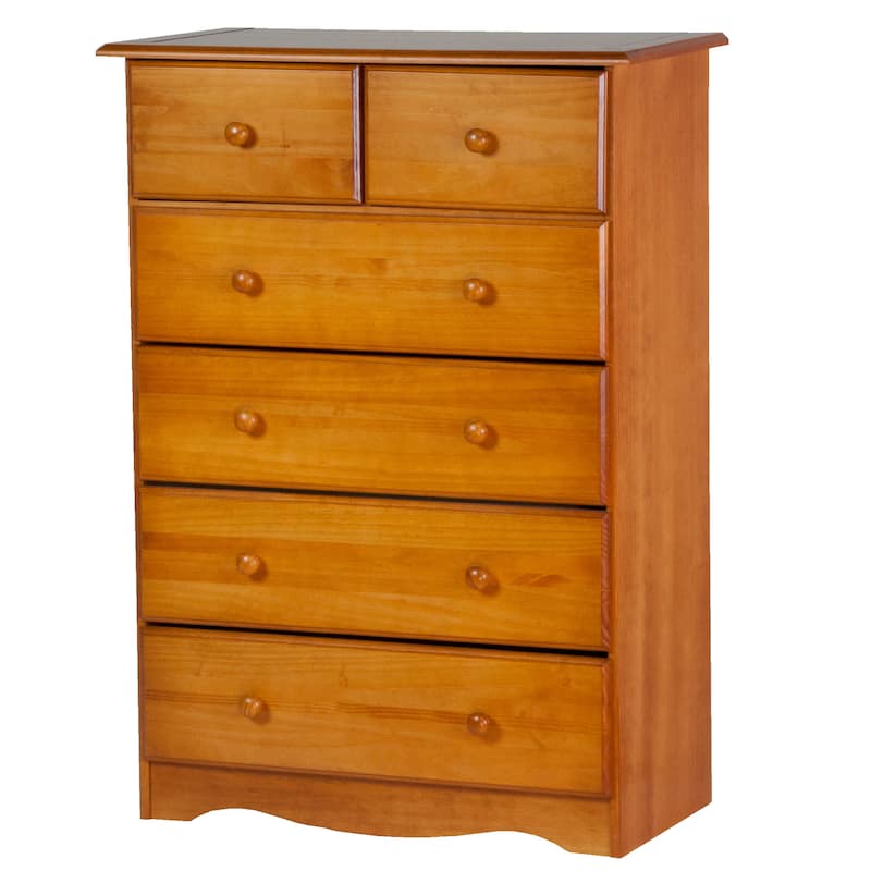 Palace Imports Solid Wood 6-Drawer Chest with Metal or Wooden Knobs